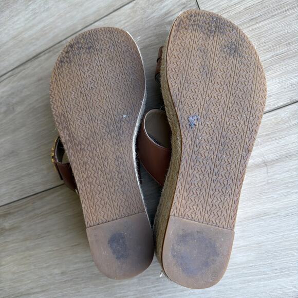 Michael Kors Sidney Espadrille Wedge Sandal Tan Brown - Size US 8.5 - Picture 6 of 7